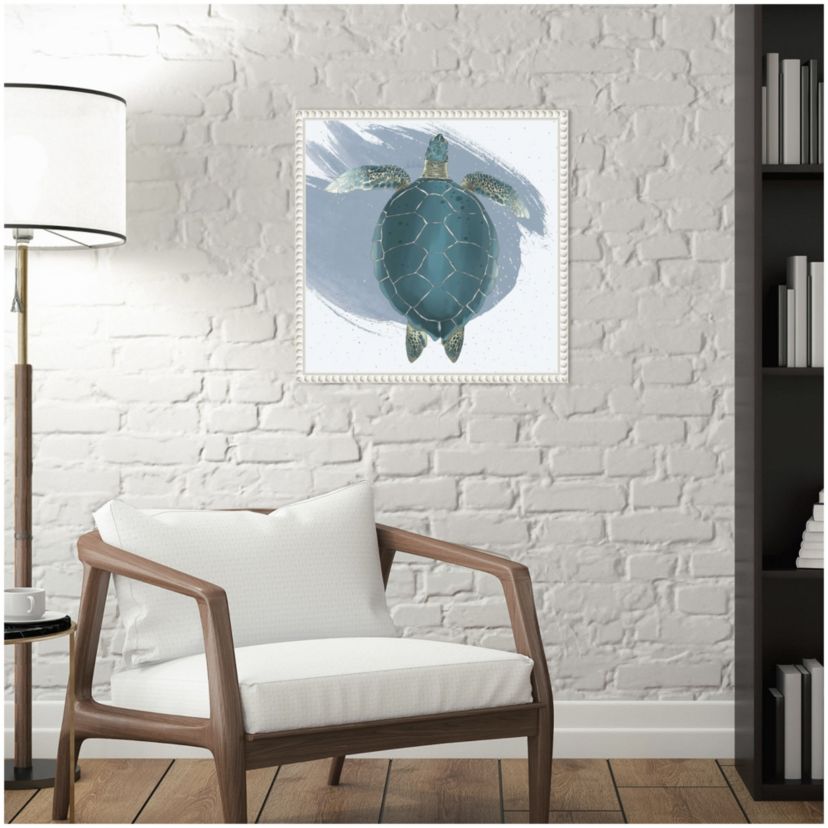 Sea Turtle Framed Canvas Wall Art Print