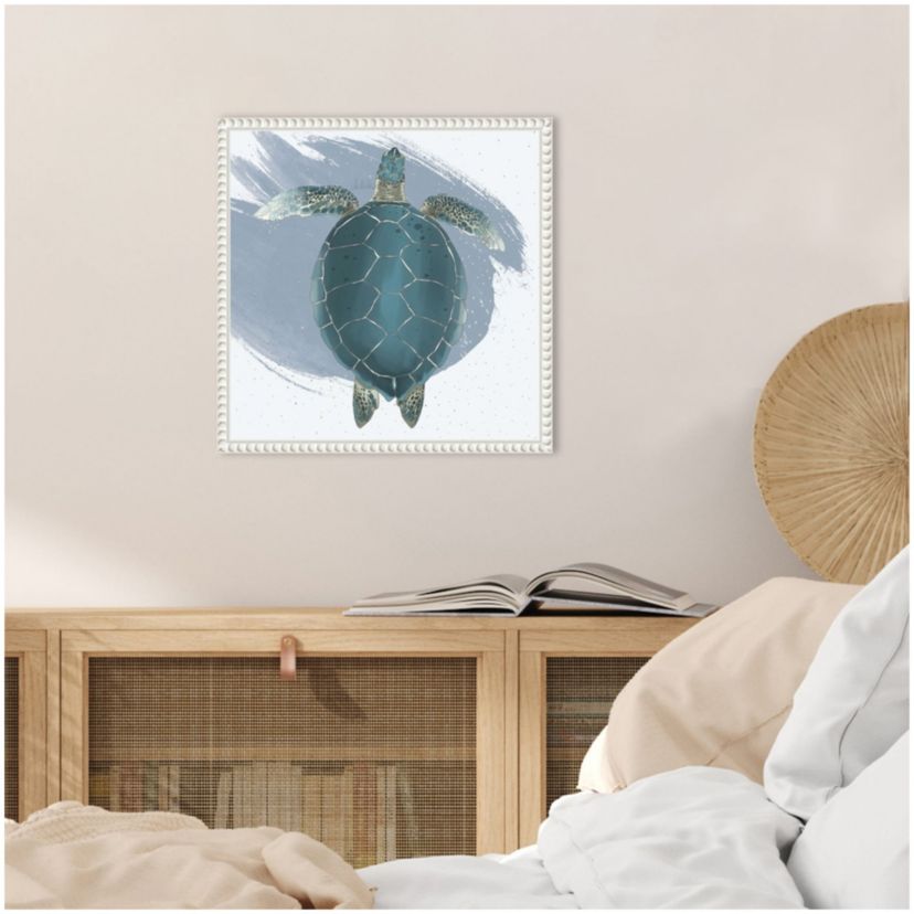 Sea Turtle Framed Canvas Wall Art Print