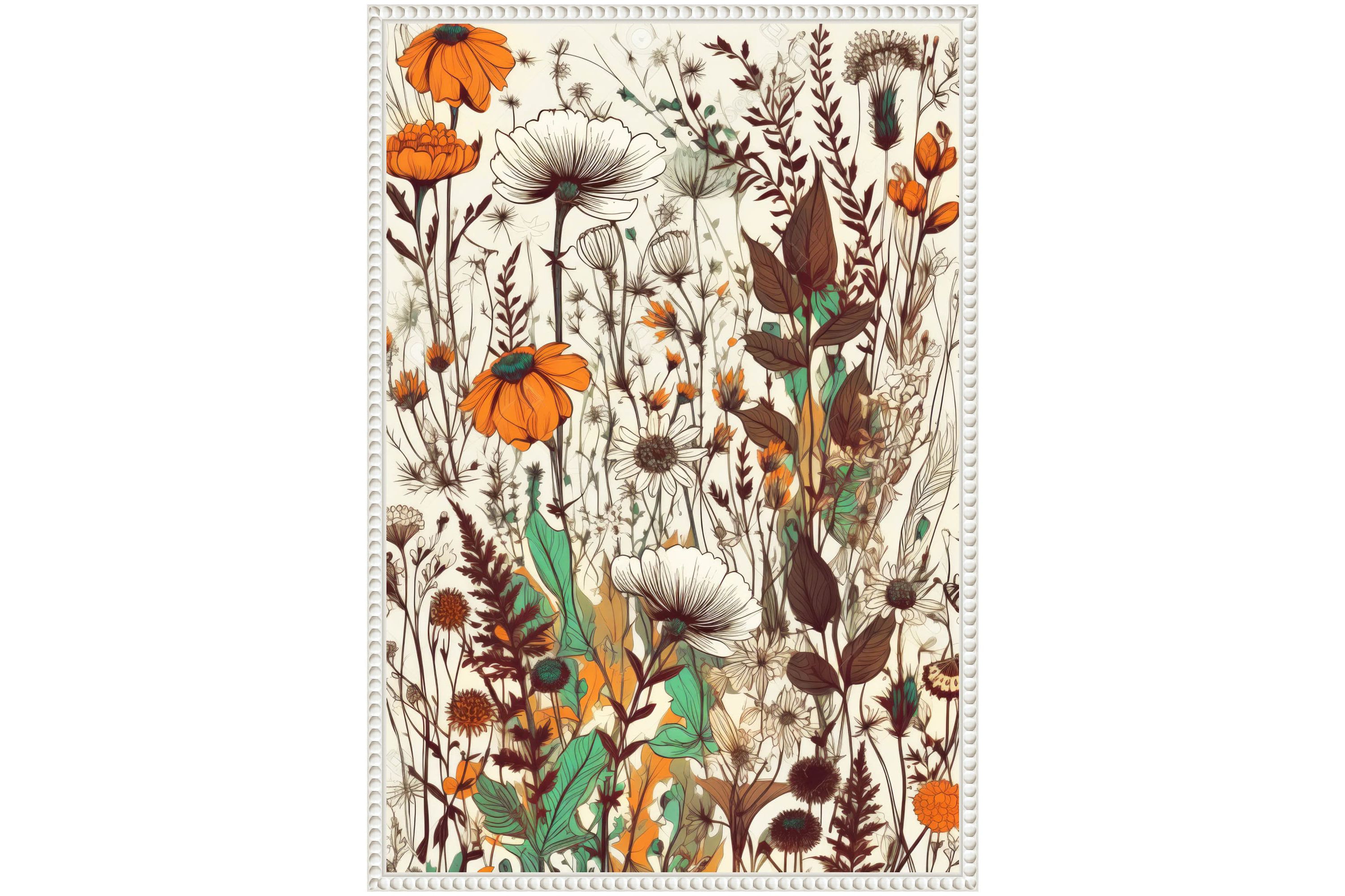 Meadow flowers 3 Framed Canvas Wall Art Print