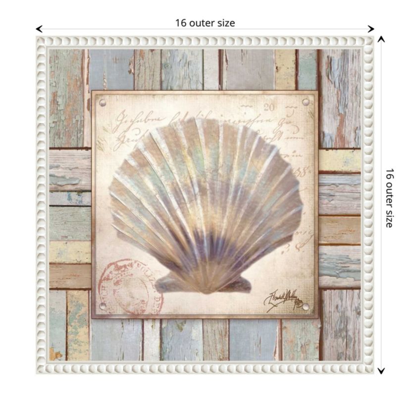 Beach Shell I Framed Canvas Wall Art Print
