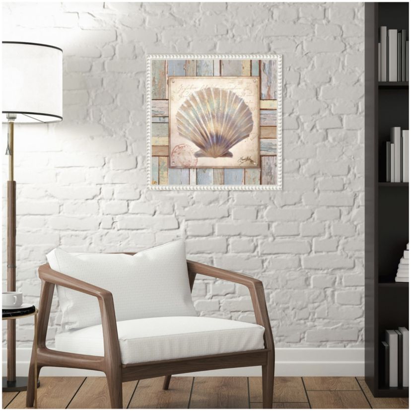 Beach Shell I Framed Canvas Wall Art Print