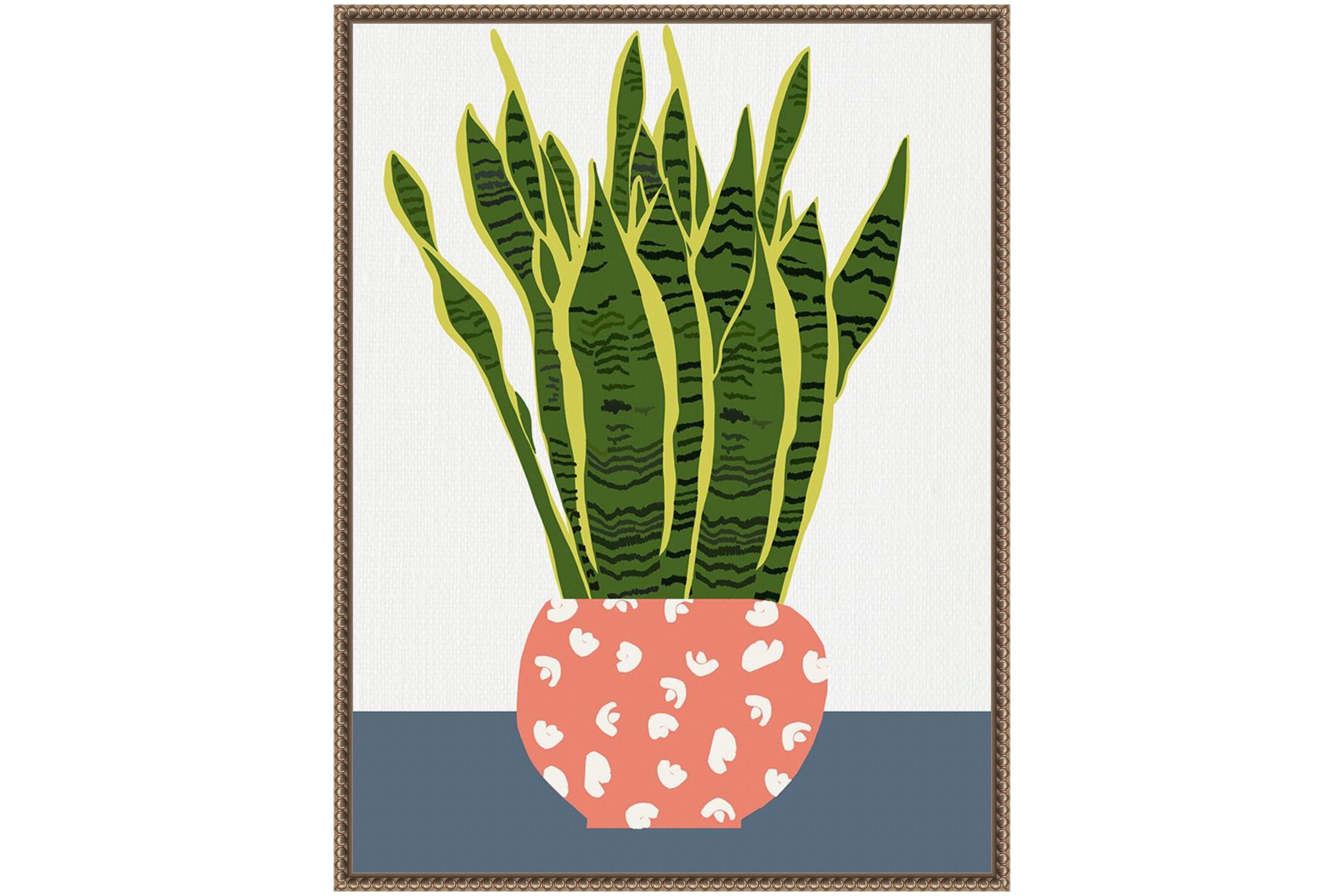 Potted Plant Framed Canvas Wall Art Print