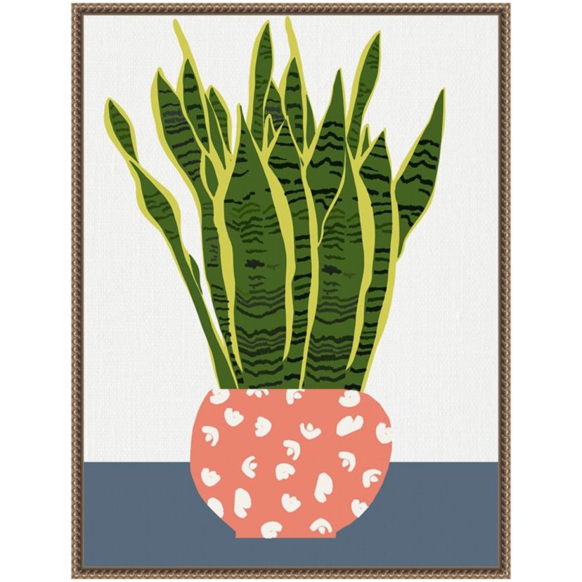 Potted Plant Framed Canvas Wall Art Print