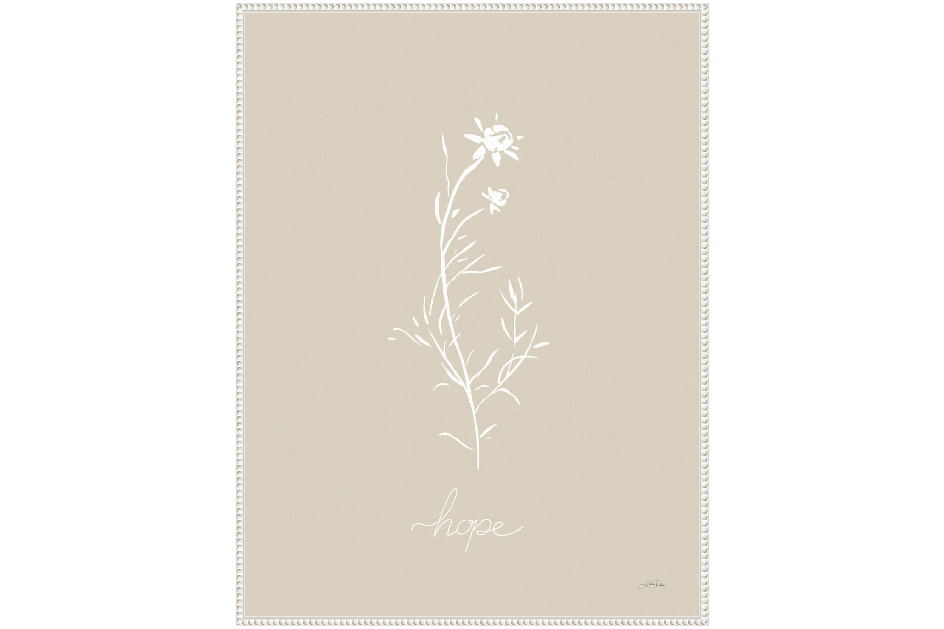 Delicate Wildflowers I Framed Canvas Wall Art Print