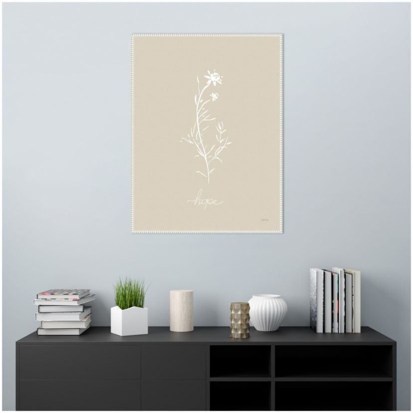 Delicate Wildflowers I Framed Canvas Wall Art Print
