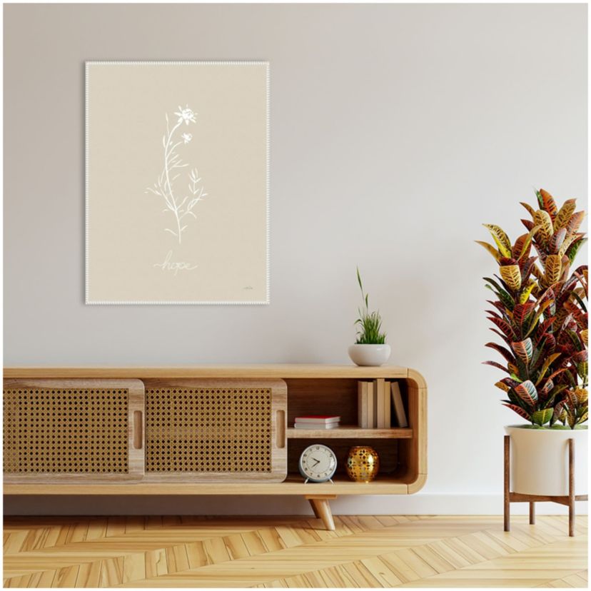 Delicate Wildflowers I Framed Canvas Wall Art Print
