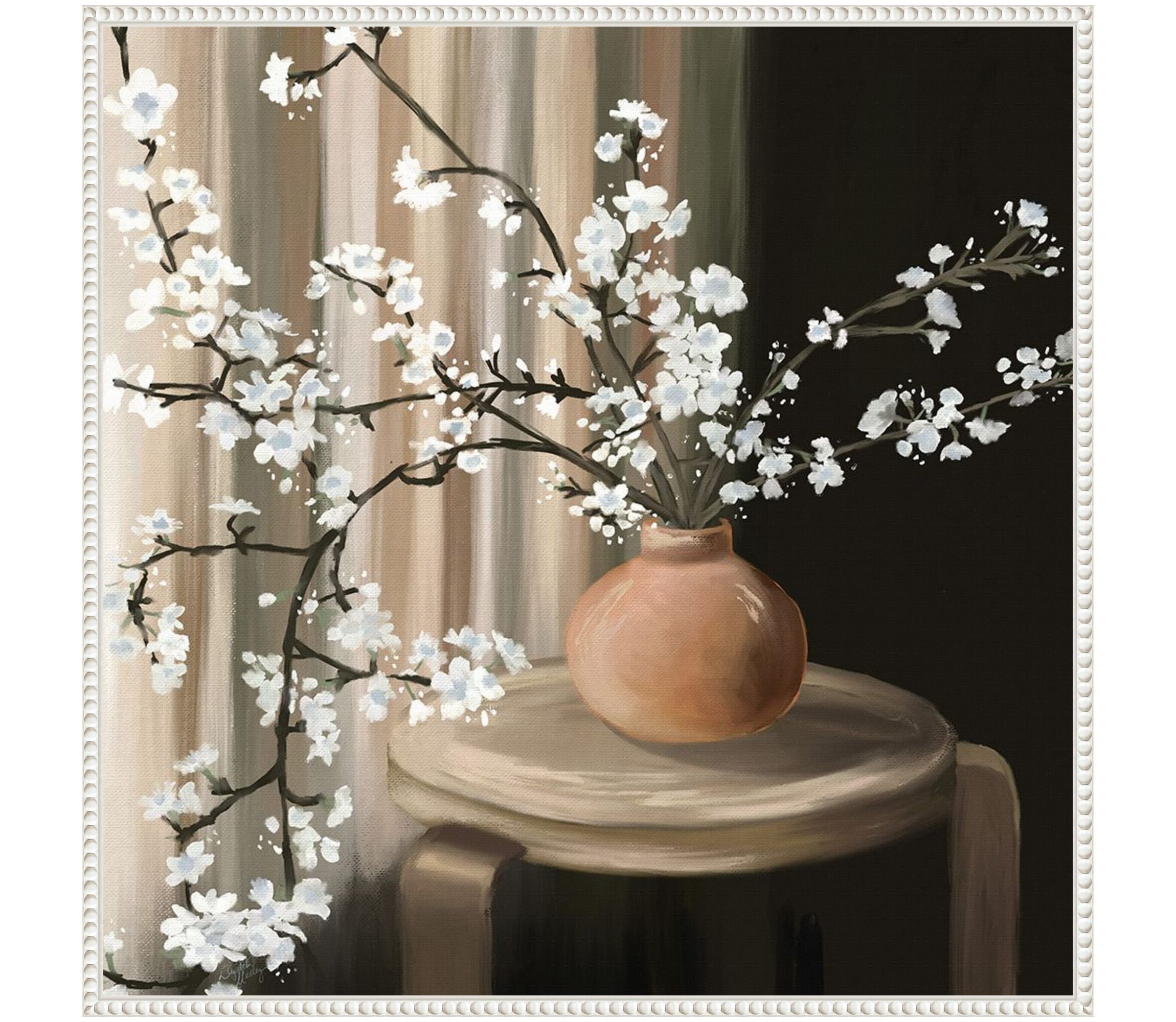Still Life Blossoms Framed Canvas Wall Art Print