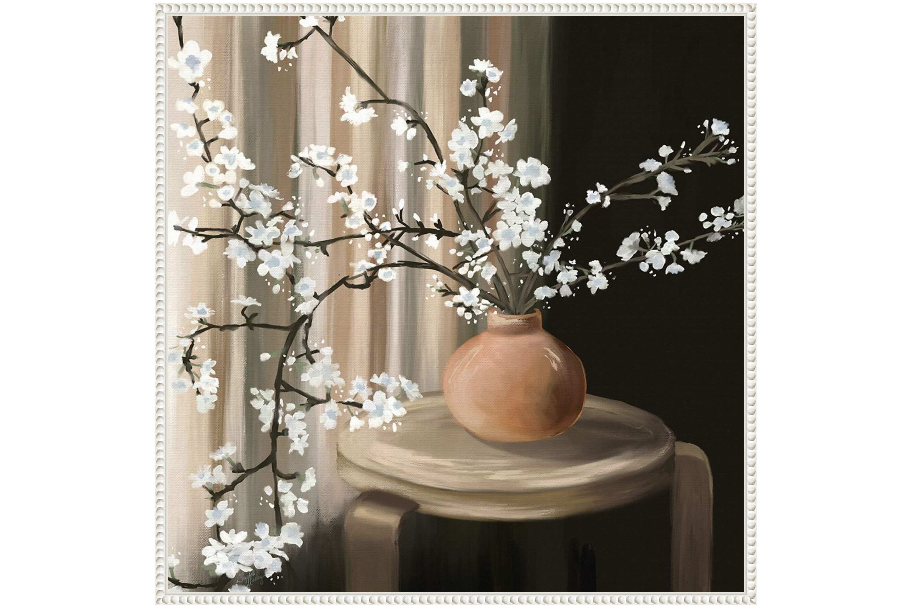 Still Life Blossoms Framed Canvas Wall Art Print