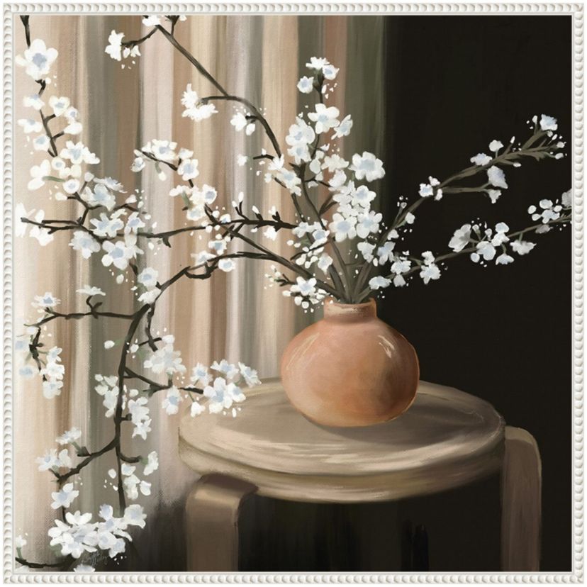 Still Life Blossoms Framed Canvas Wall Art Print