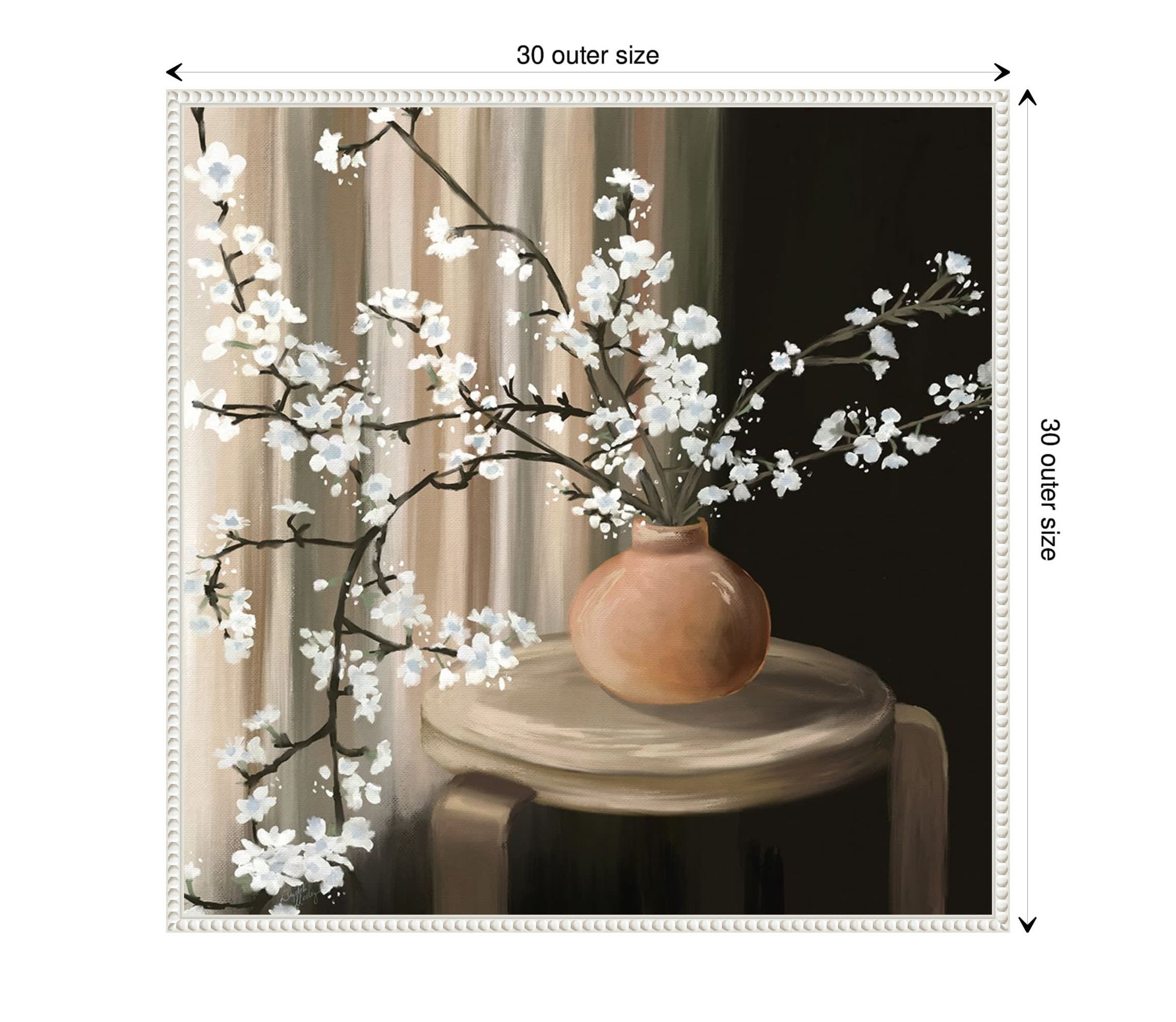 Still Life Blossoms Framed Canvas Wall Art Print