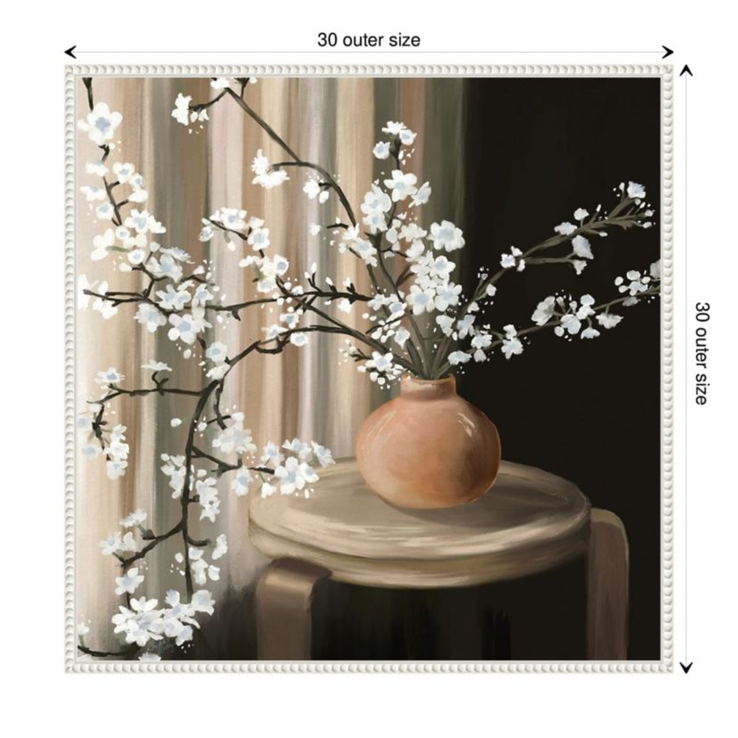 Still Life Blossoms Framed Canvas Wall Art Print