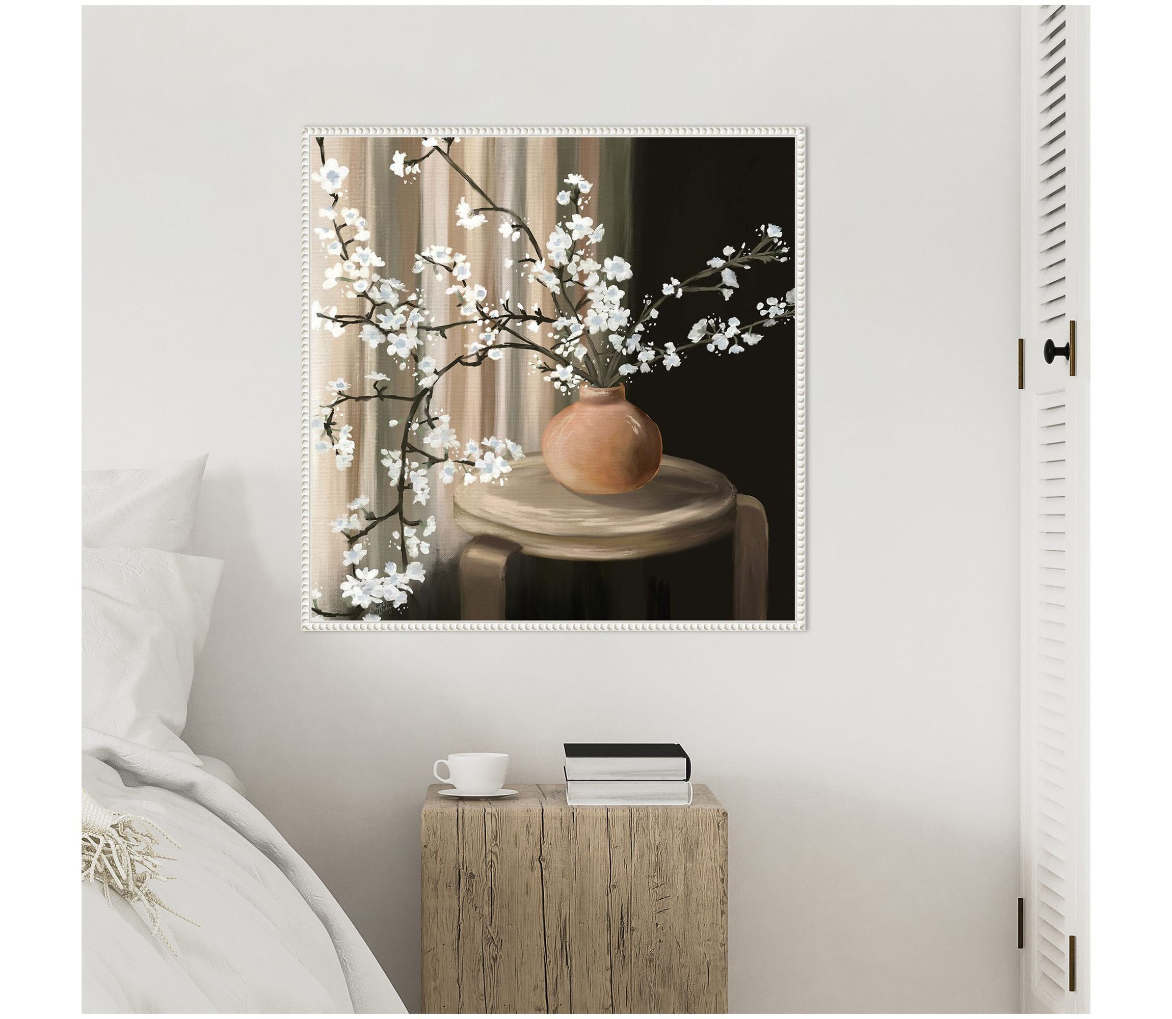 Still Life Blossoms Framed Canvas Wall Art Print