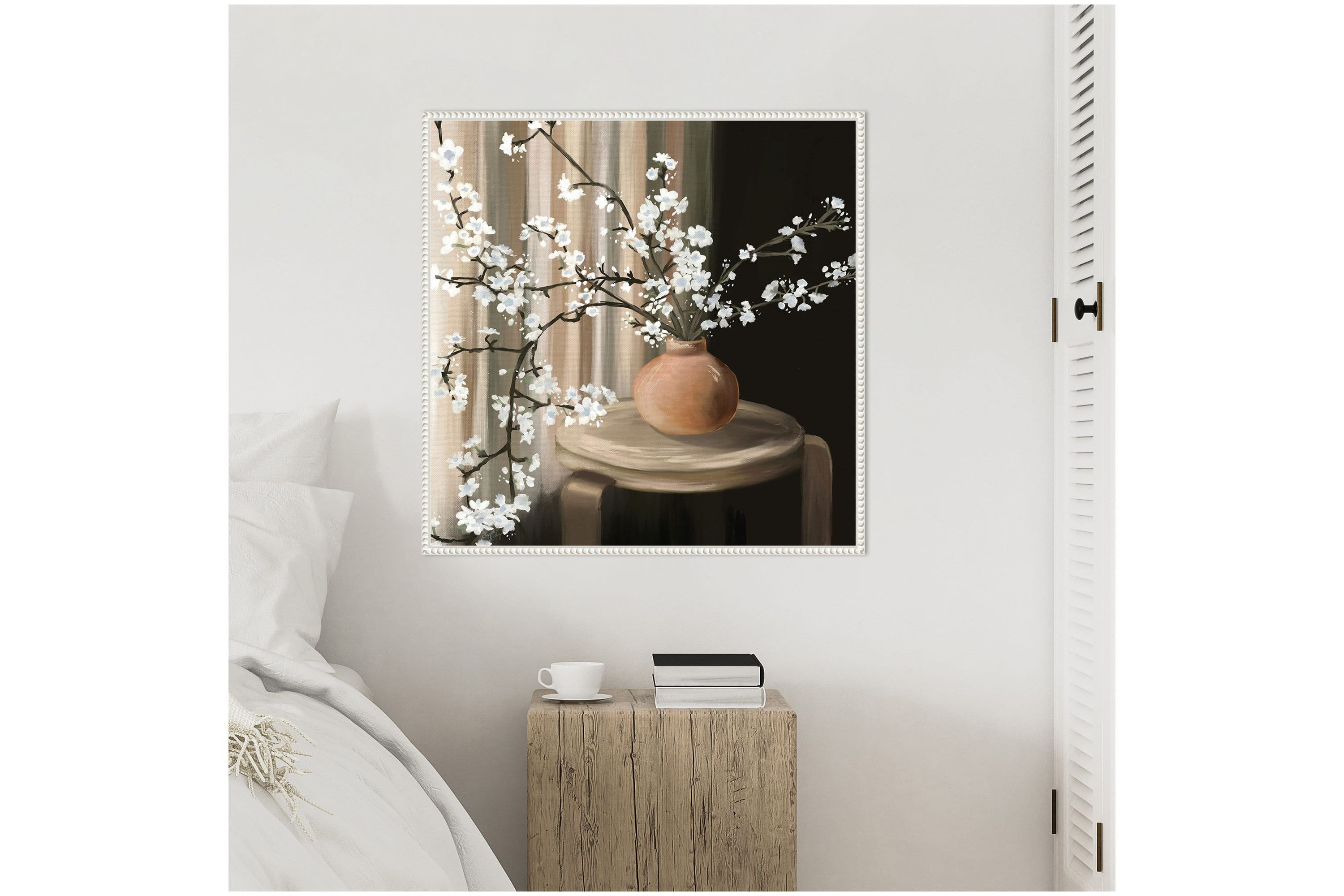 Still Life Blossoms Framed Canvas Wall Art Print