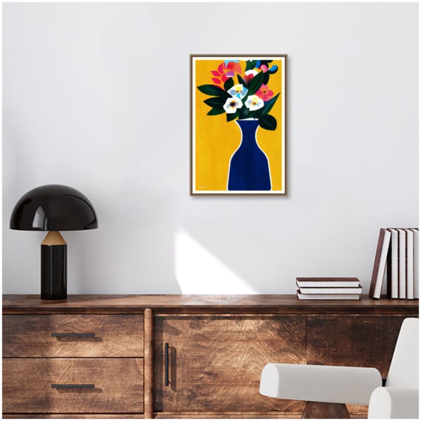 Sunshine Flowers Framed Canvas Wall Art Print