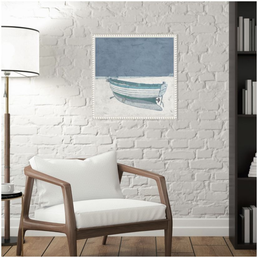 Boat Ashore I Framed Canvas Wall Art Print
