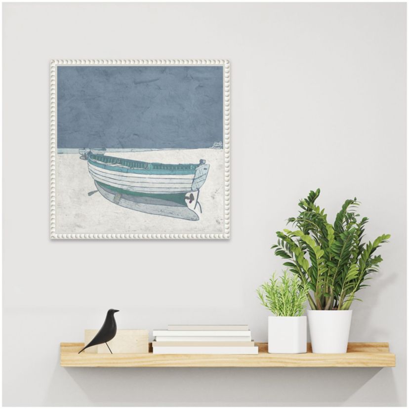 Boat Ashore I Framed Canvas Wall Art Print
