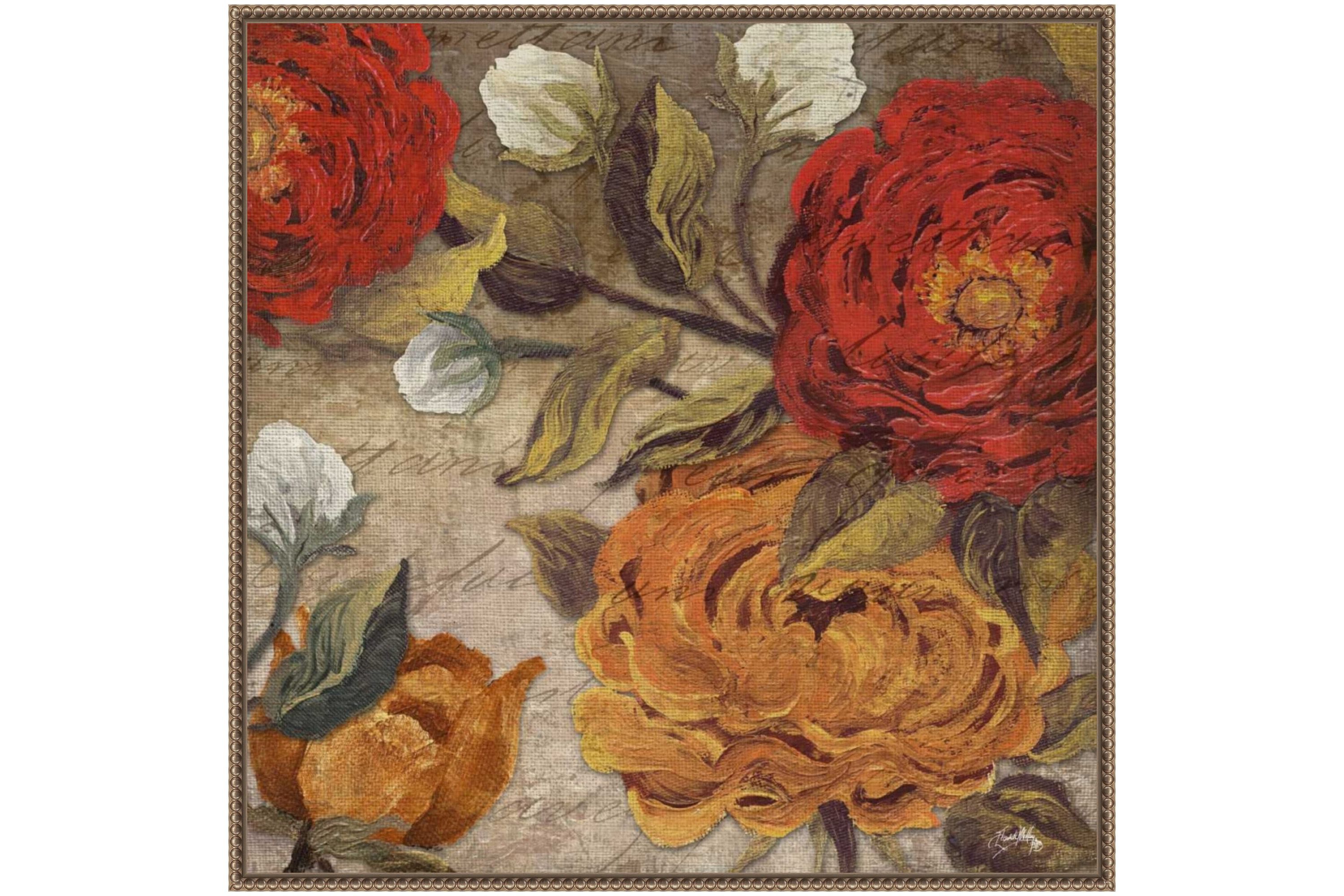 Versailles Bouquet I Framed Canvas Wall Art Print
