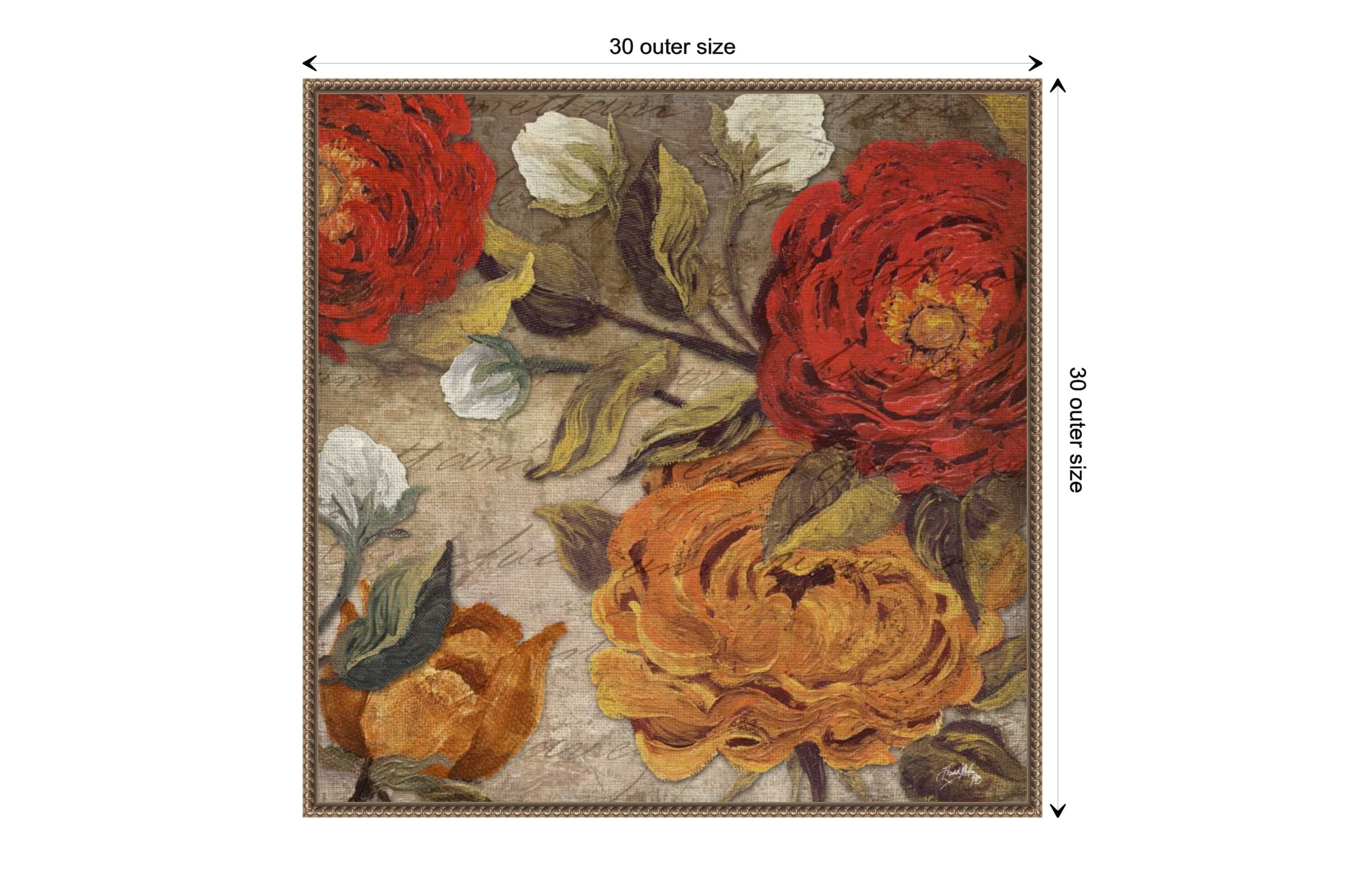 Versailles Bouquet I Framed Canvas Wall Art Print