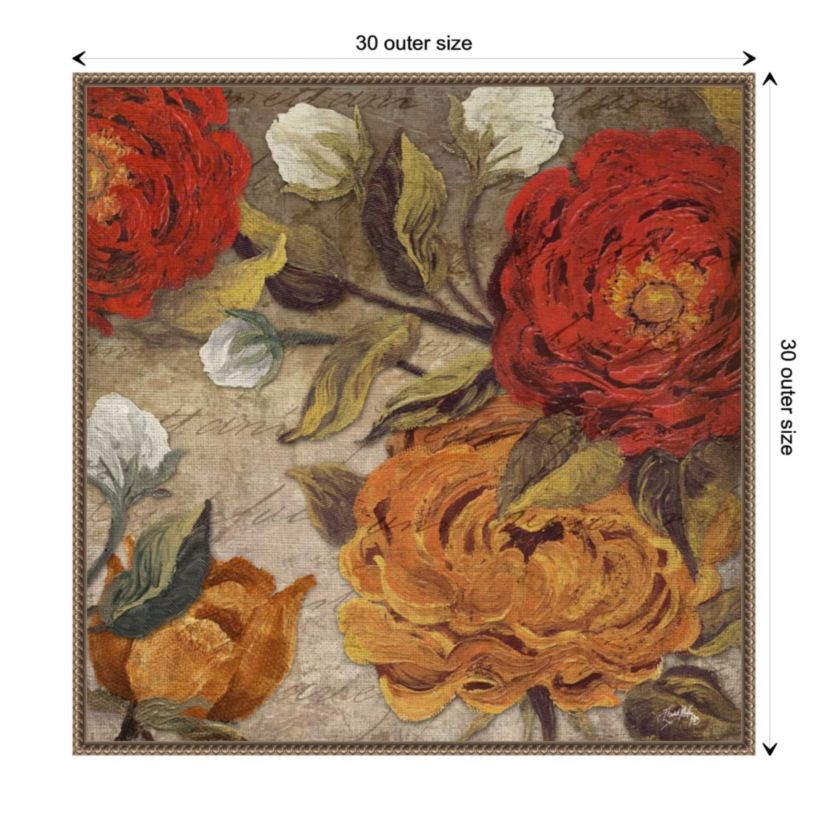 Versailles Bouquet I Framed Canvas Wall Art Print
