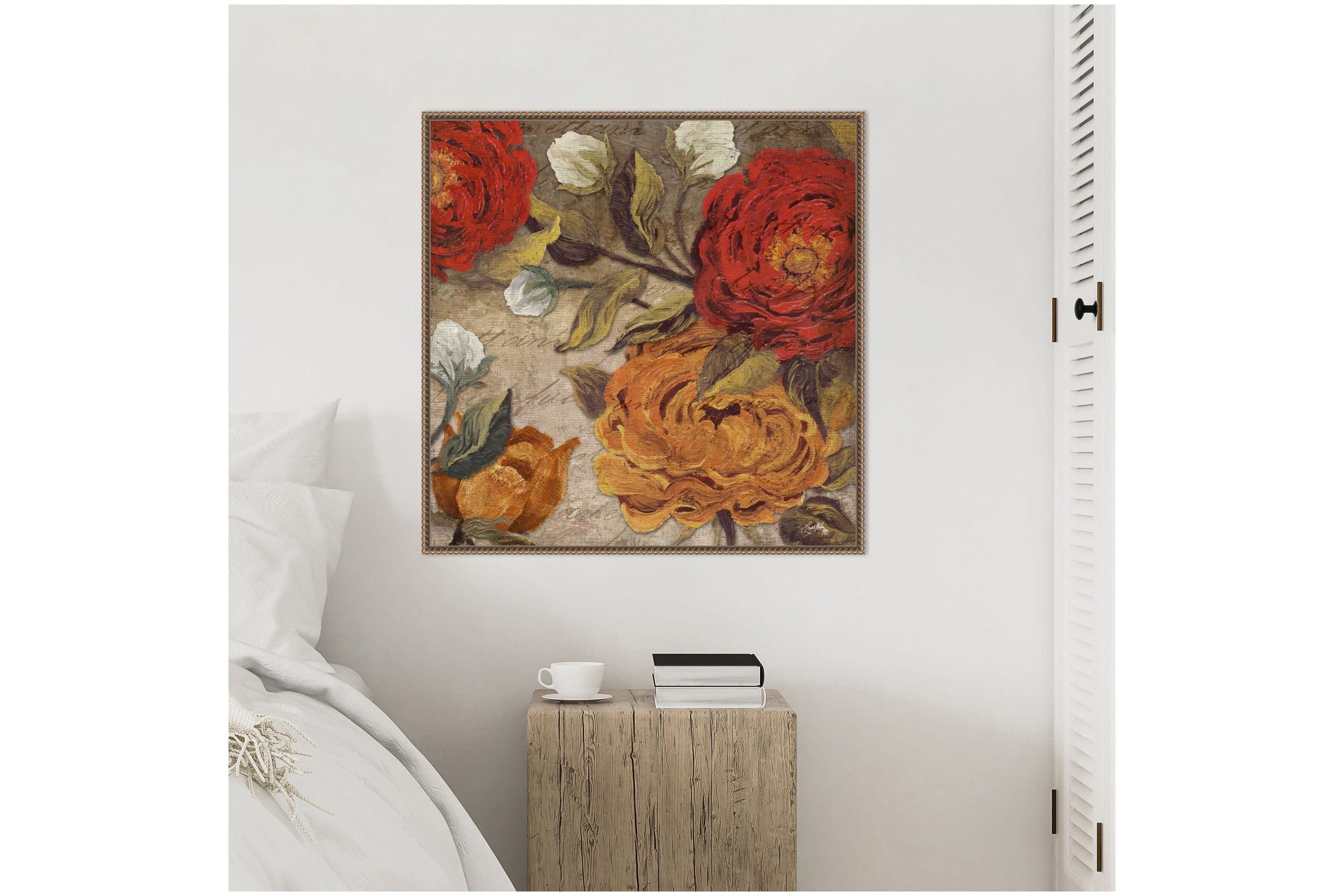 Versailles Bouquet I Framed Canvas Wall Art Print
