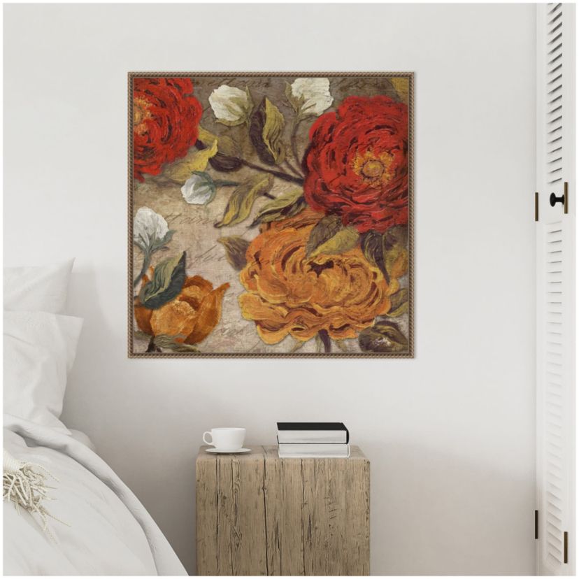 Versailles Bouquet I Framed Canvas Wall Art Print