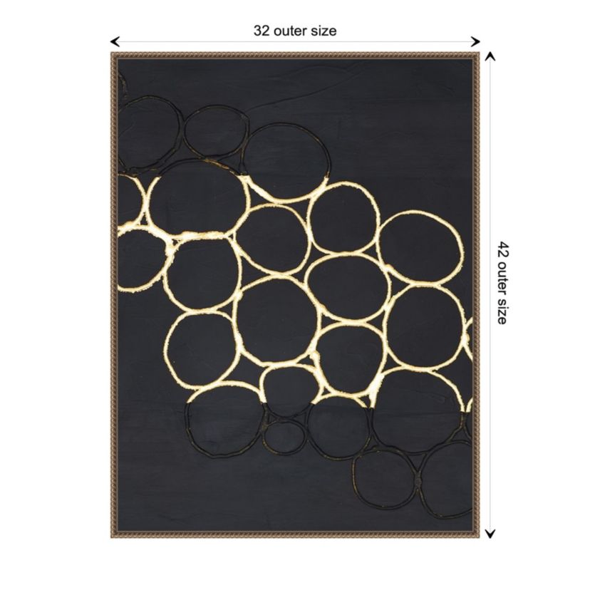Gold Combo III Framed Canvas Wall Art Print