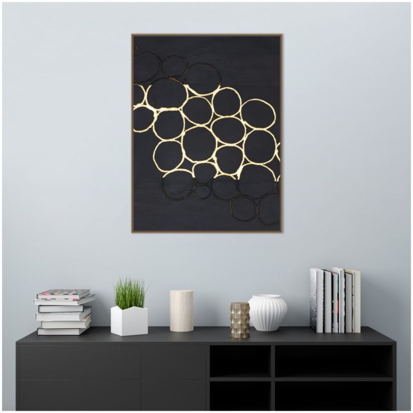 Gold Combo III Framed Canvas Wall Art Print