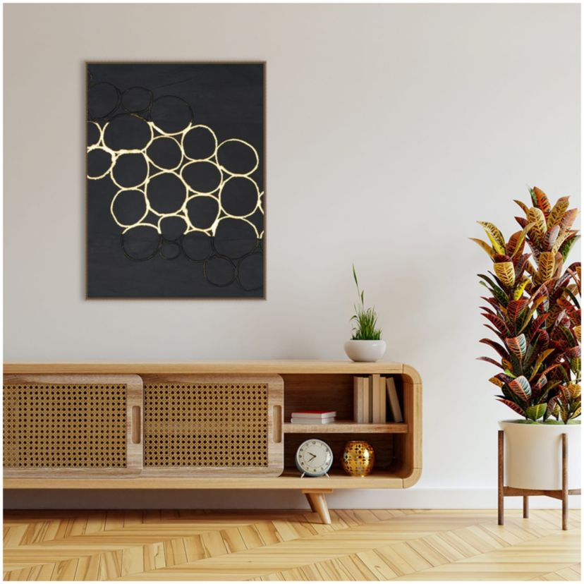 Gold Combo III Framed Canvas Wall Art Print