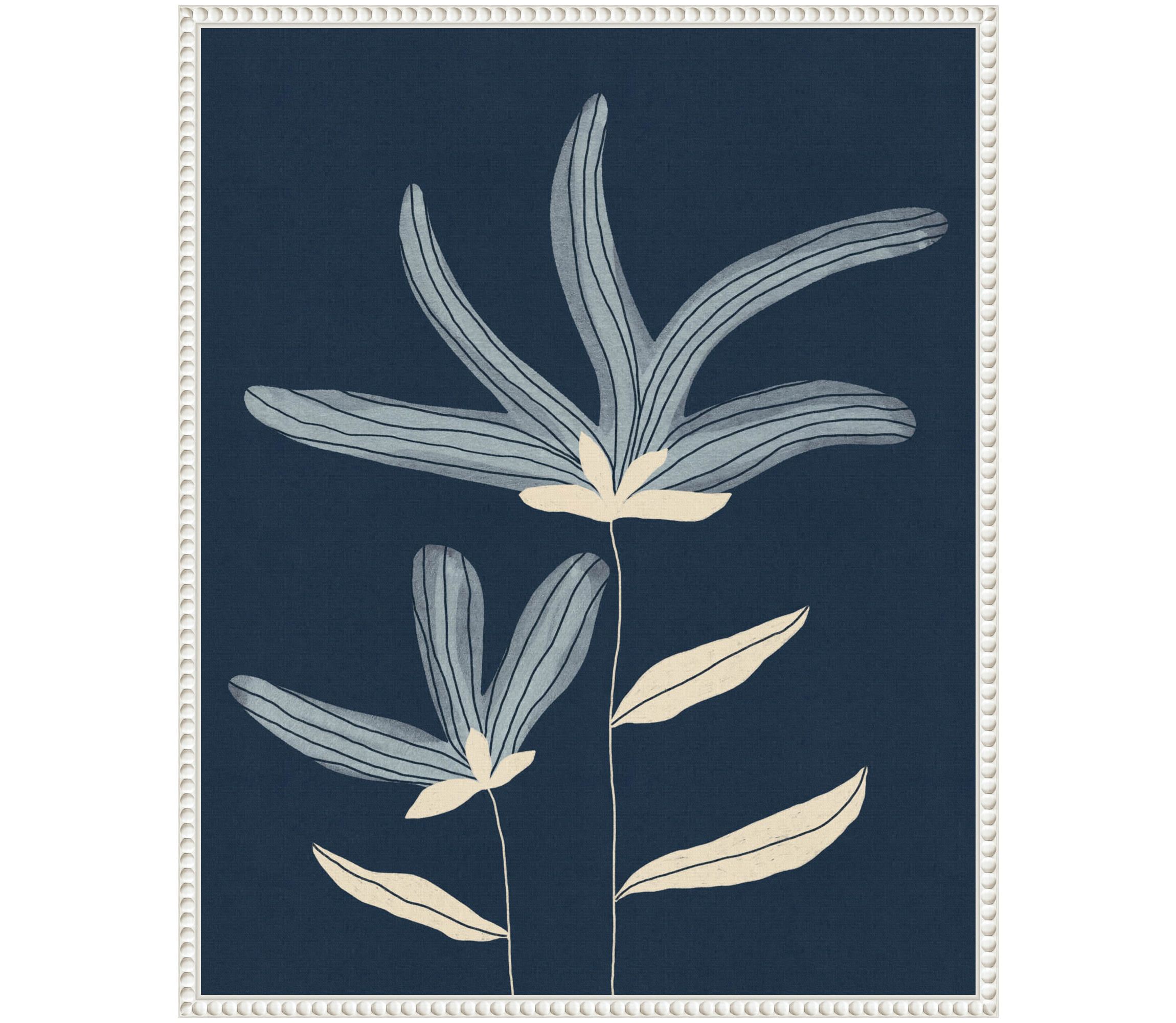 Two Flowers Framed Canvas Wall Art Print