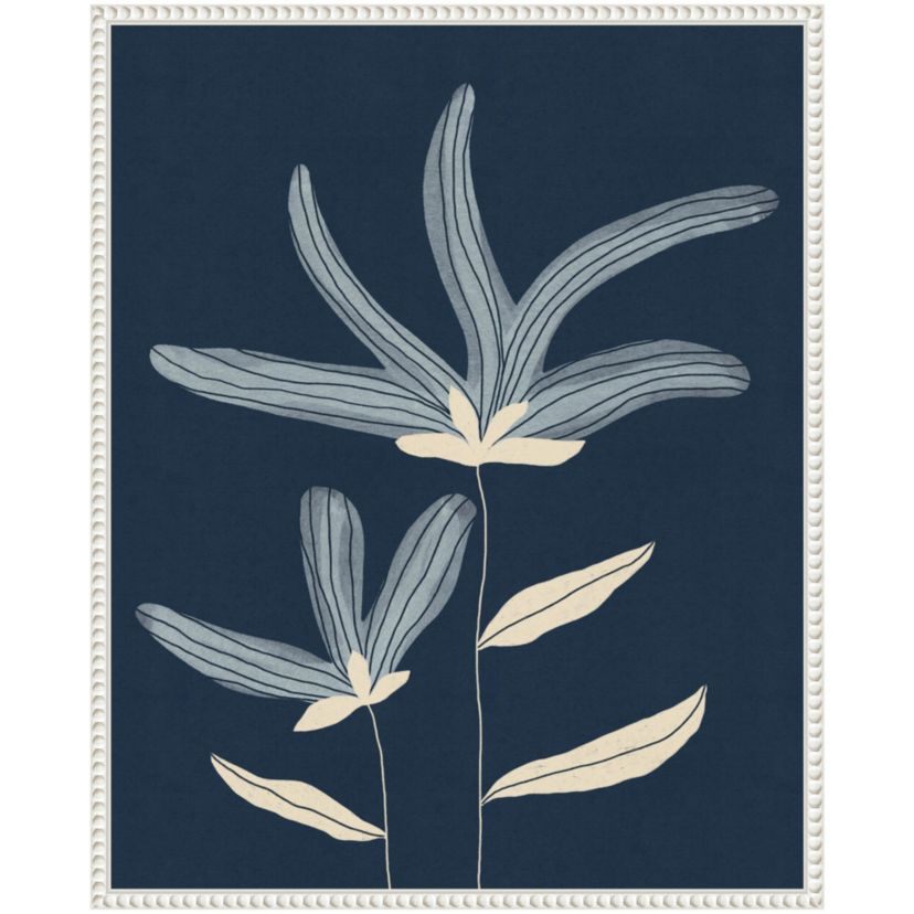 Two Flowers Framed Canvas Wall Art Print