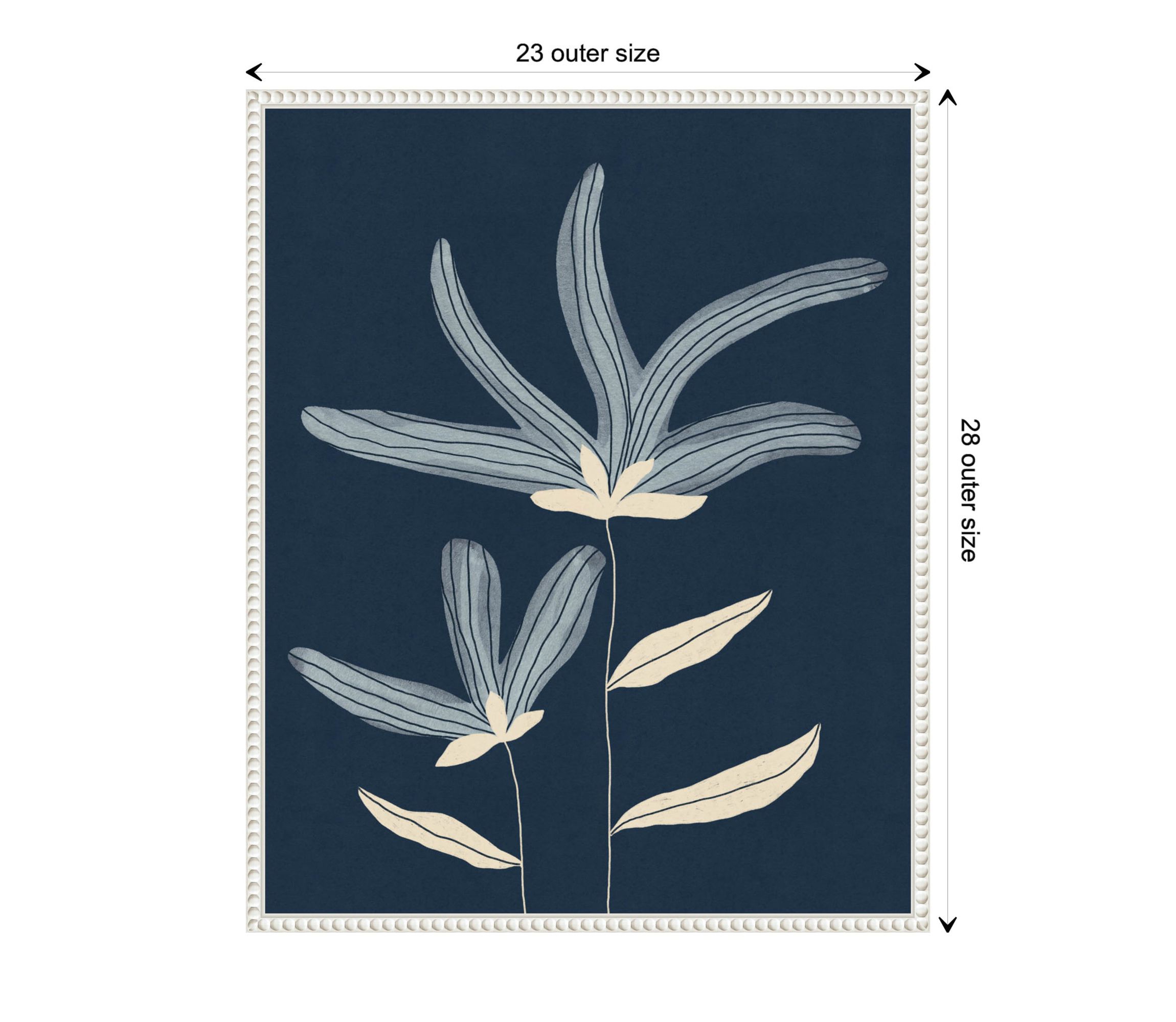 Two Flowers Framed Canvas Wall Art Print