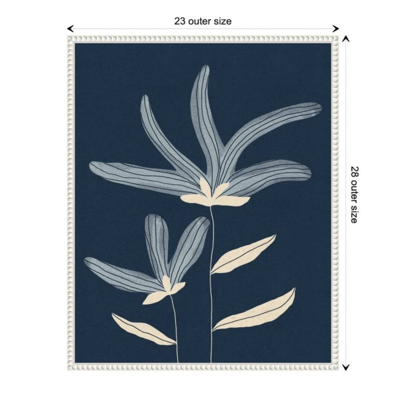 Two Flowers Framed Canvas Wall Art Print