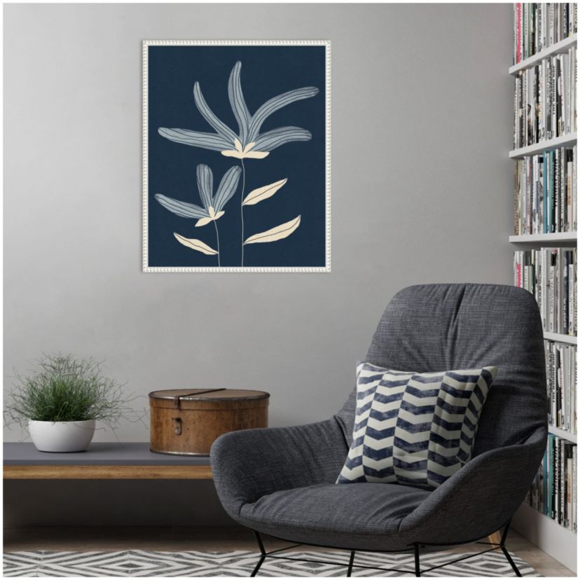 Two Flowers Framed Canvas Wall Art Print