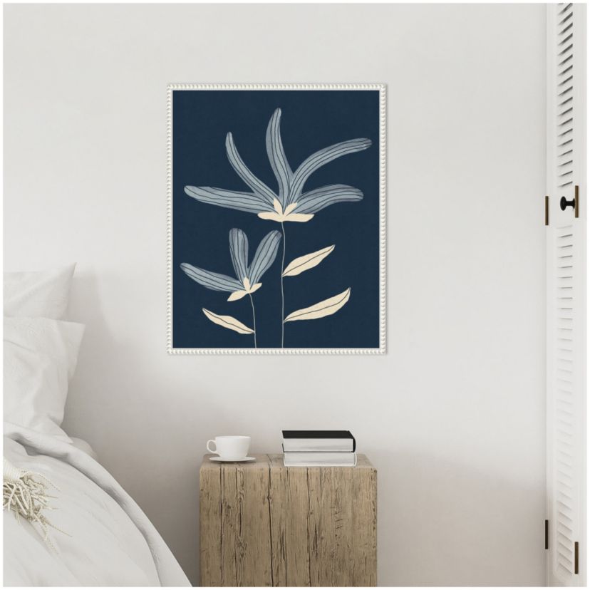 Two Flowers Framed Canvas Wall Art Print