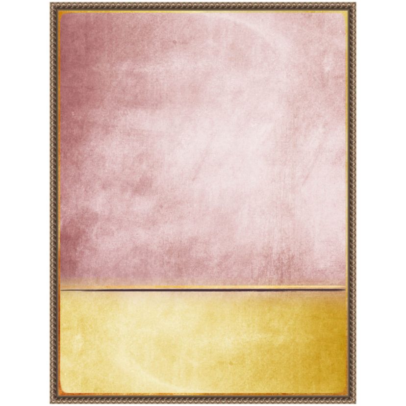 Pink and Yellow 3 Framed Canvas Wall Art Print