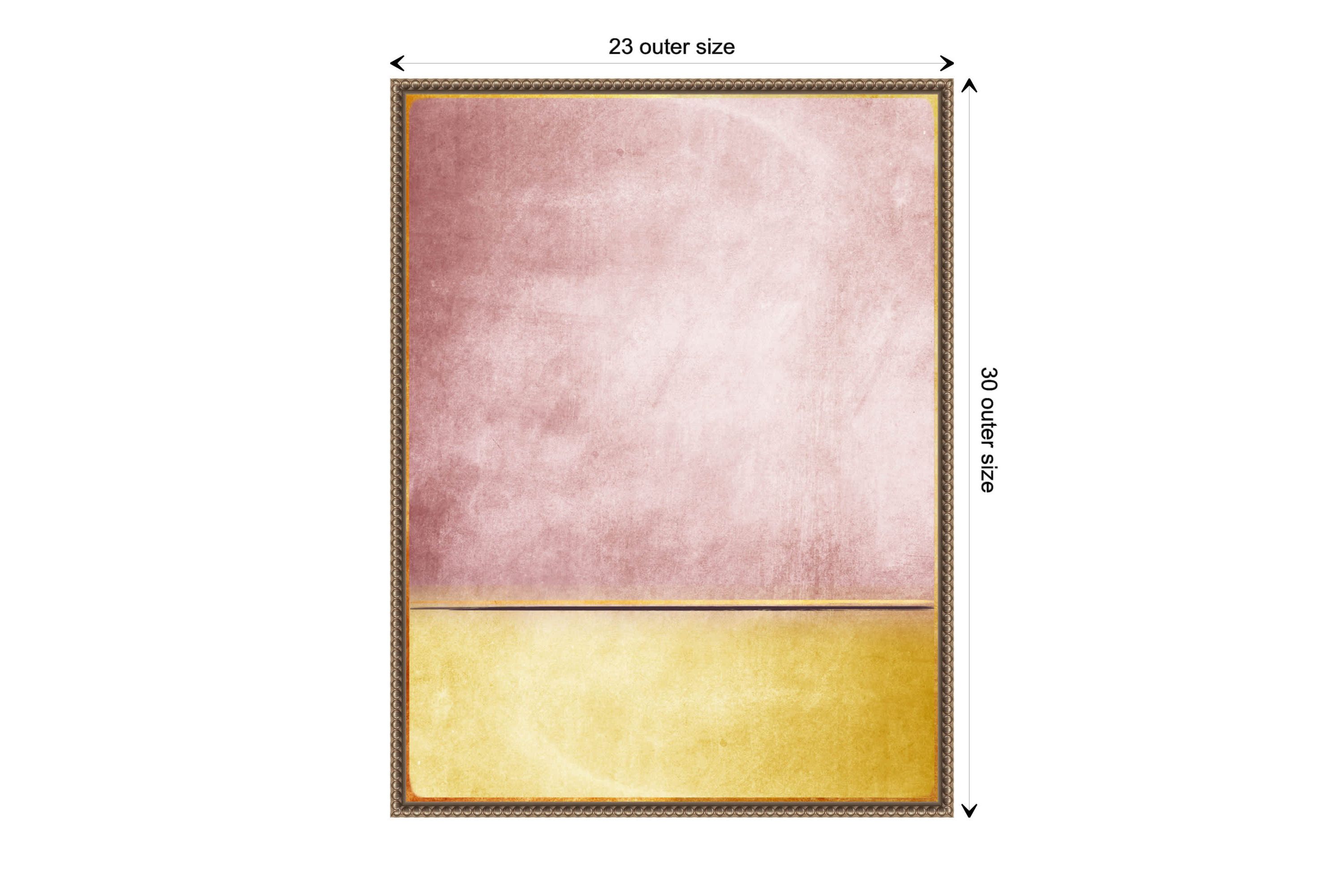 Pink and Yellow 3 Framed Canvas Wall Art Print