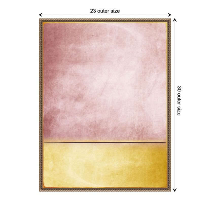 Pink and Yellow 3 Framed Canvas Wall Art Print