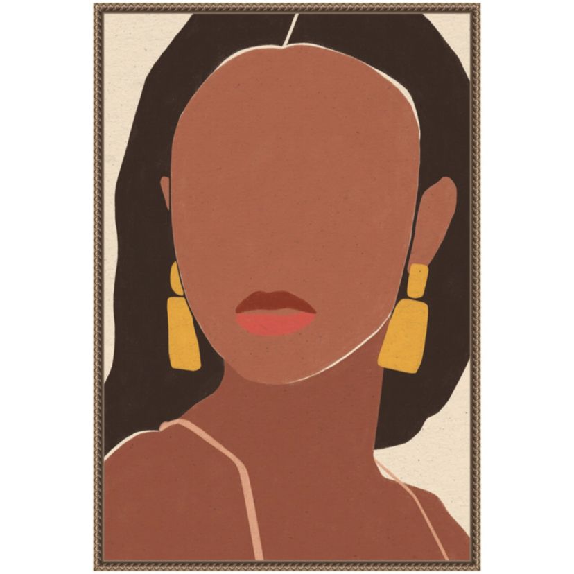 Sun Kissed Woman II Framed Canvas Wall Art Print