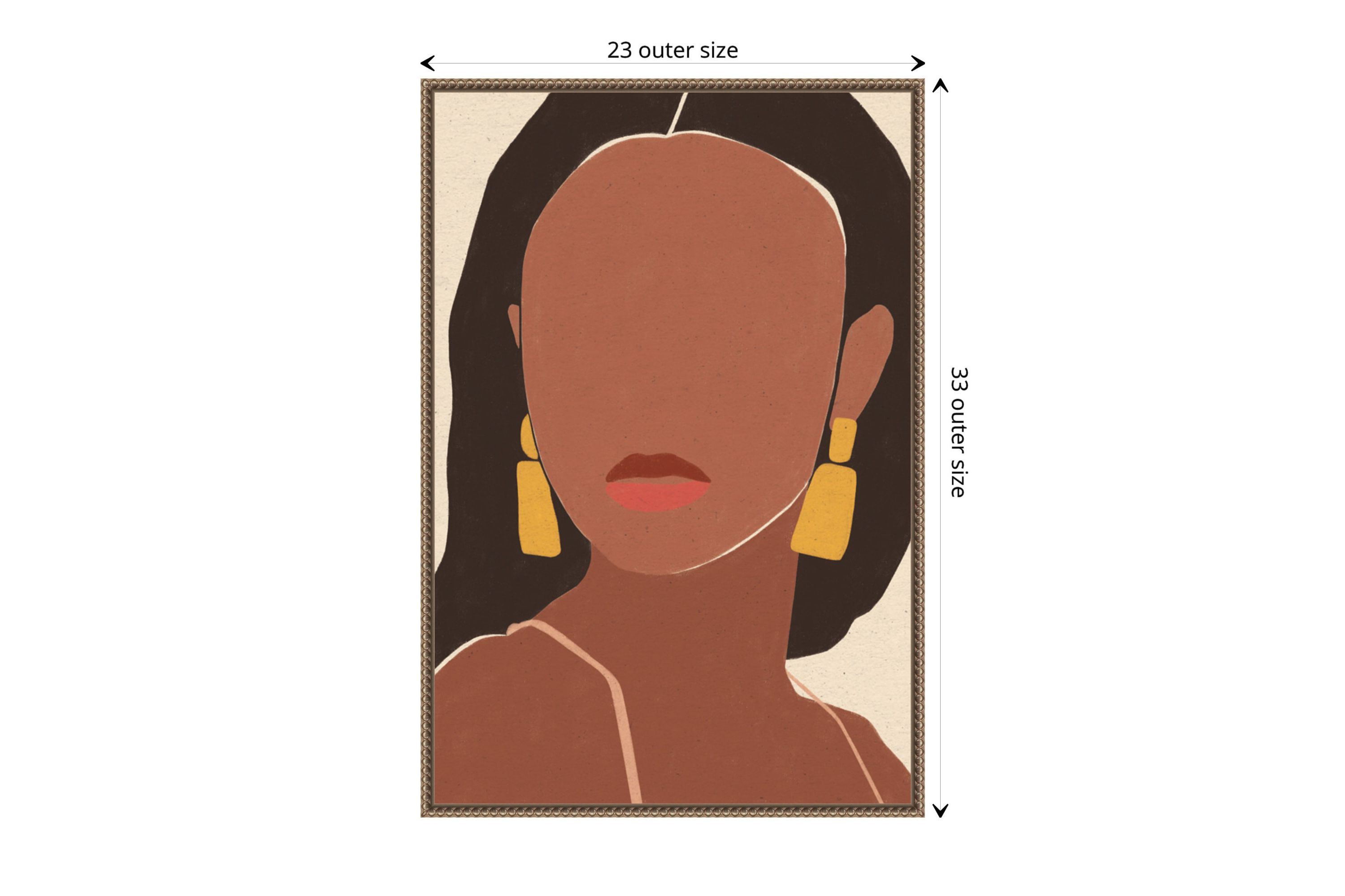 Sun Kissed Woman II Framed Canvas Wall Art Print