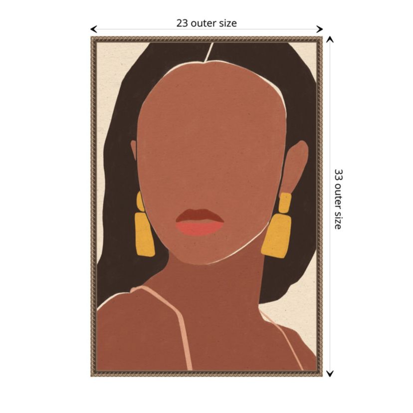 Sun Kissed Woman II Framed Canvas Wall Art Print