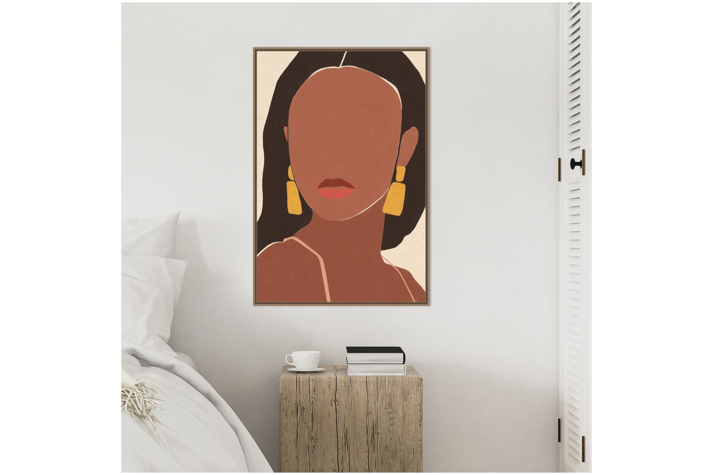 Sun Kissed Woman II Framed Canvas Wall Art Print