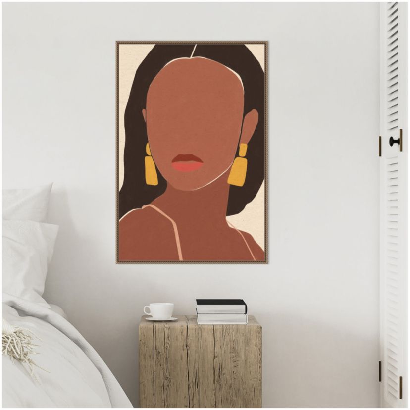 Sun Kissed Woman II Framed Canvas Wall Art Print