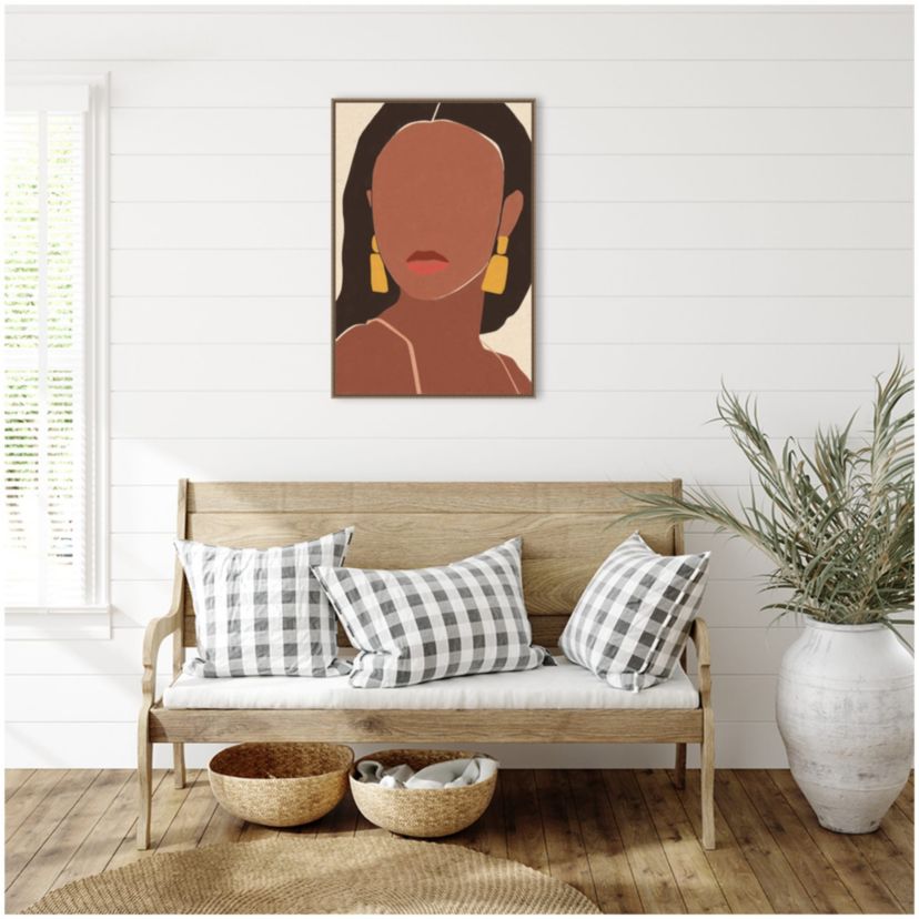 Sun Kissed Woman II Framed Canvas Wall Art Print
