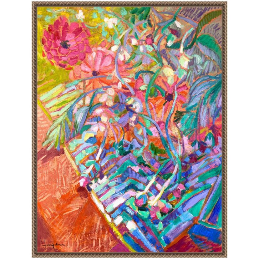 Meandering Garden Path II Framed Canvas Wall Art Print