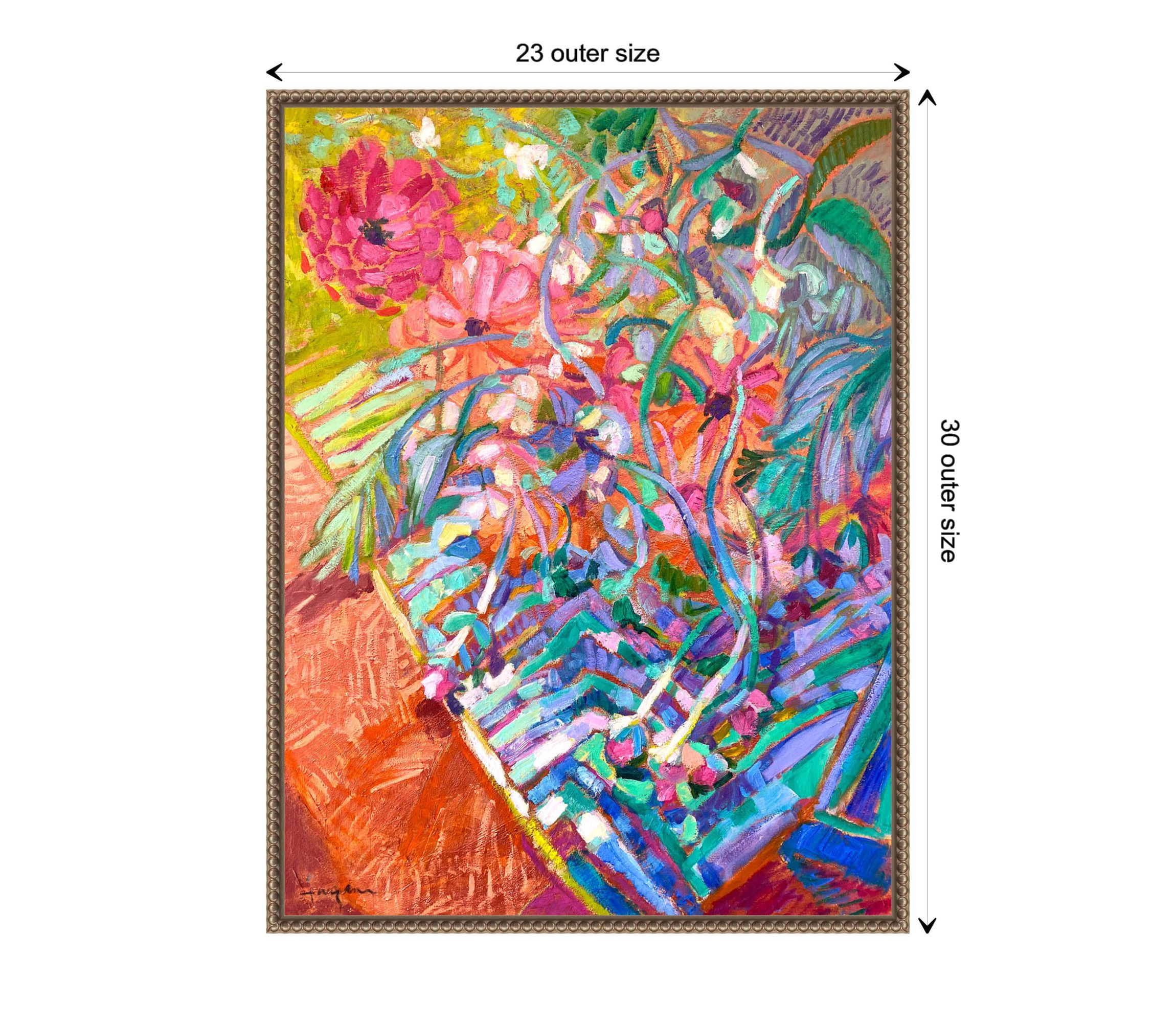 Meandering Garden Path II Framed Canvas Wall Art Print
