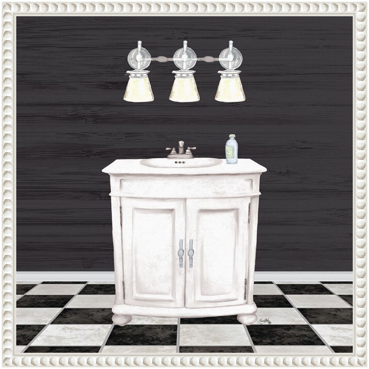 Modern Bathroom I Framed Canvas Wall Art Print