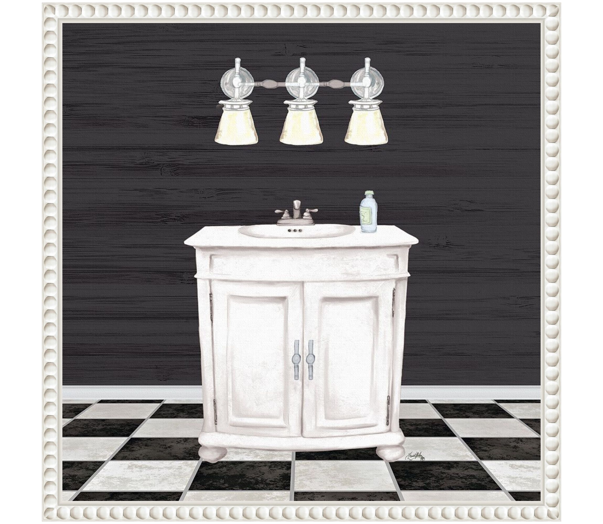 Modern Bathroom I Framed Canvas Wall Art Print
