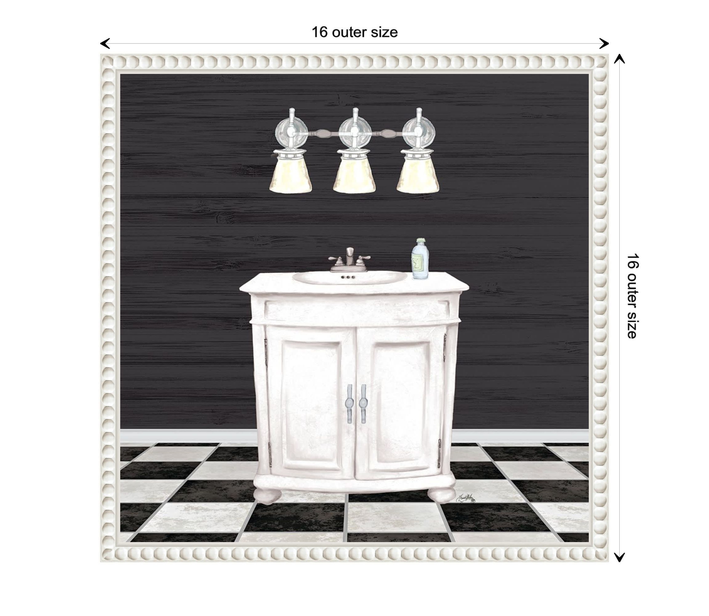 Modern Bathroom I Framed Canvas Wall Art Print