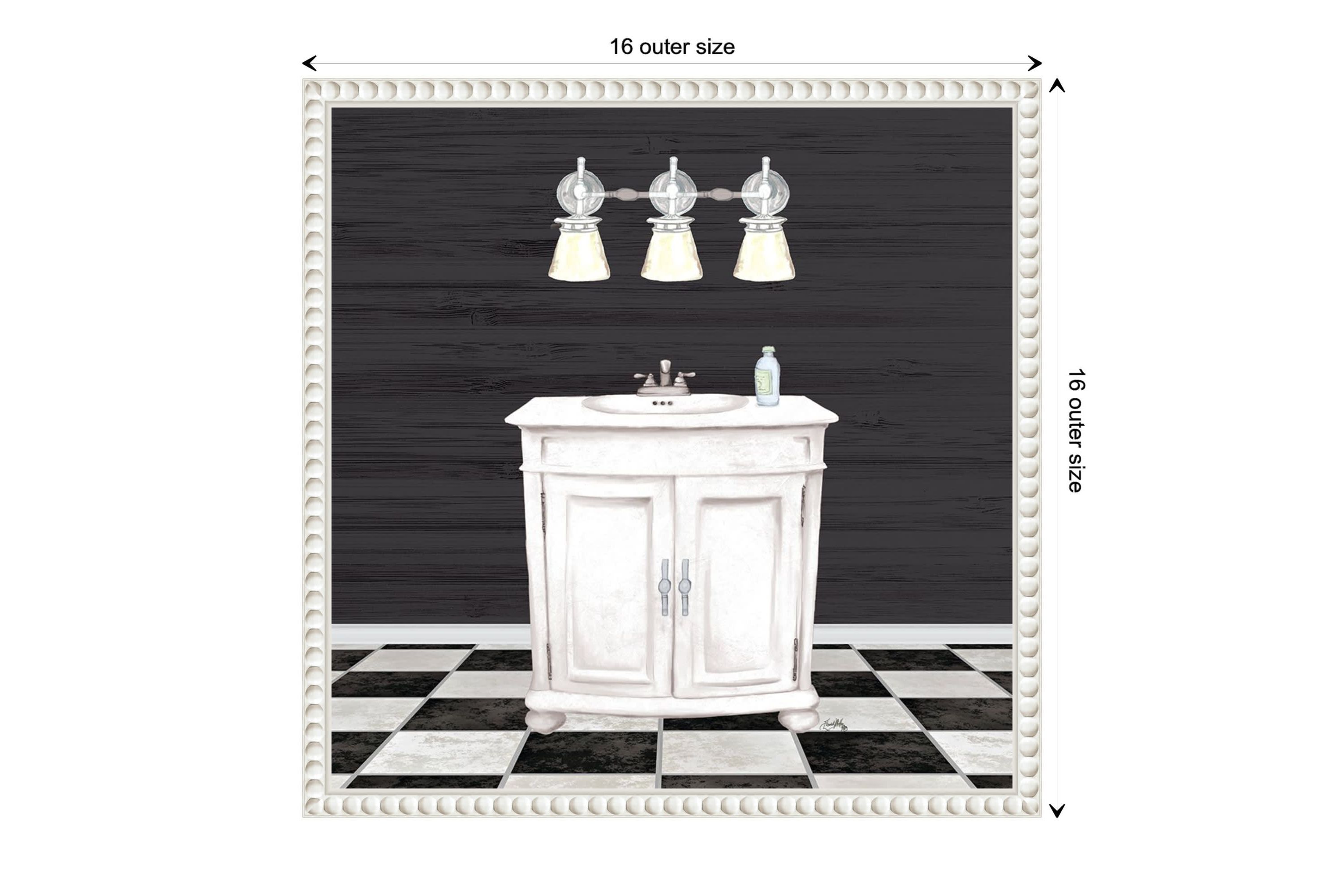 Modern Bathroom I Framed Canvas Wall Art Print
