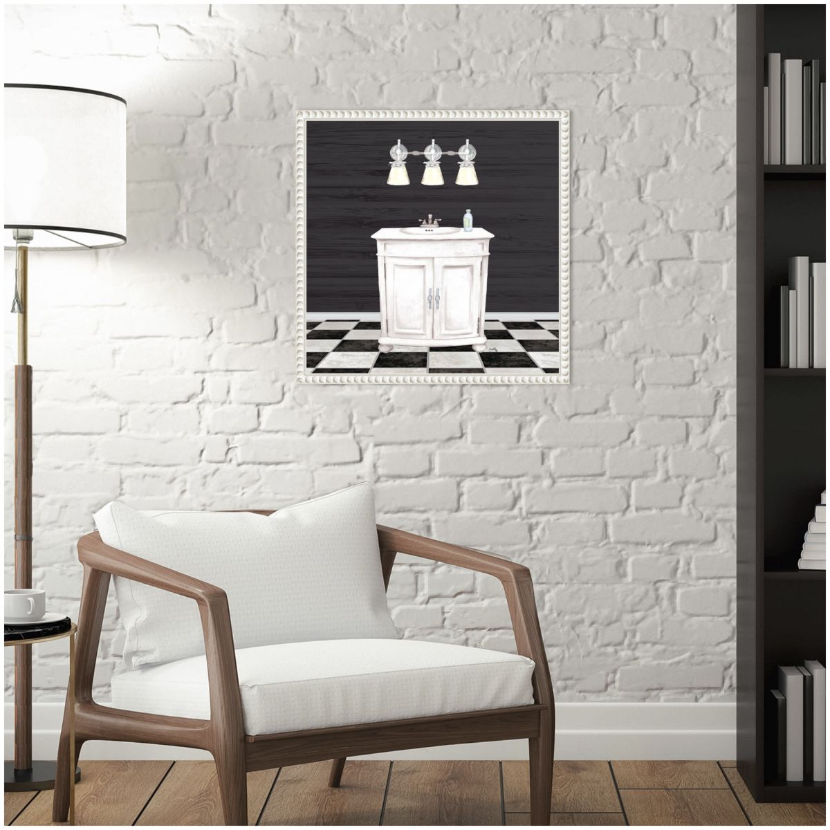 Modern Bathroom I Framed Canvas Wall Art Print